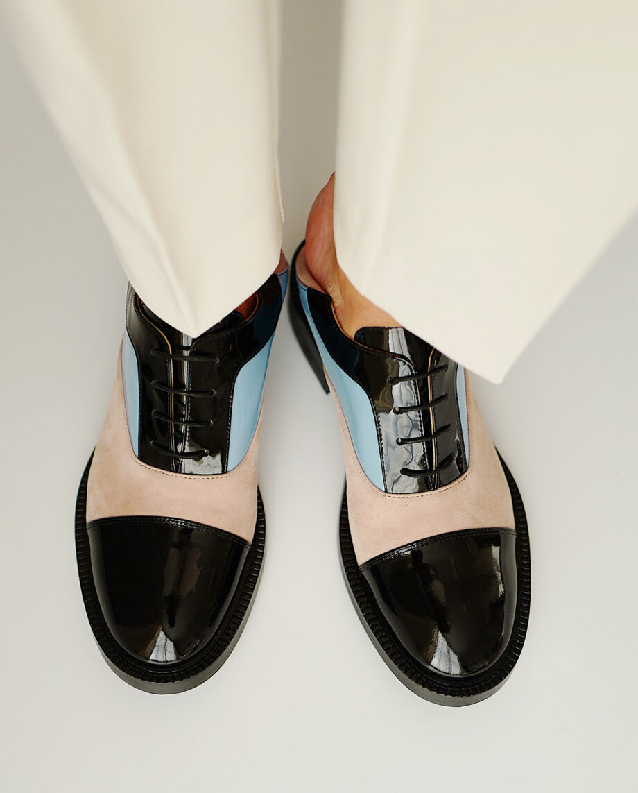 Dusty Pink & Sky Blue Oxfords